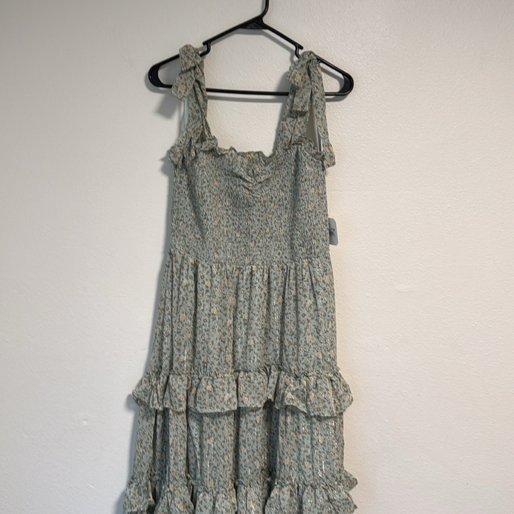 Altar’d State Tiered Maxi Dress in Floral Sage - Picture 2 of 9